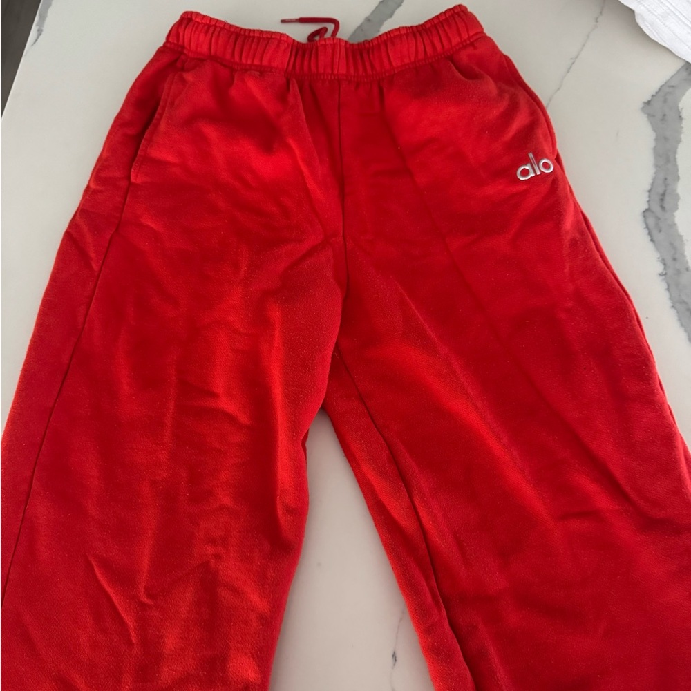 Red Alo sweatpants!